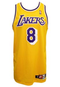 1997-98 Kobe Bryant Los Angeles Lakers Game-Used & Autographed Home Jersey & Single-Signed Sneaker (2)(Full JSAs) 