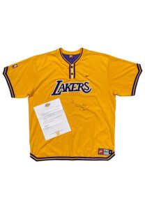 1997-98 Kobe Bryant Los Angeles Lakers Player Worn & Autographed Shooting Shirt