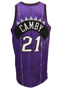 1997-98 Marcus Camby Toronto Raptors Game-Used & Autographed Road Jersey