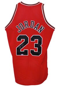 1997-98 Michael Jordan Chicago Bulls Autographed Pro-Cut Road Jersey