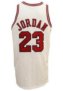 1997-98 Michael Jordan Chicago Bulls Game-Used & Autographed Home Jersey