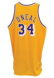 1997-98 Shaquille O’Neal Los Angeles Lakers Game-Used & Autographed Home Jersey