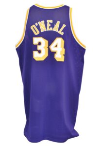 1997-98 Shaquille O’Neal Los Angeles Lakers Game-Used Road Jersey 