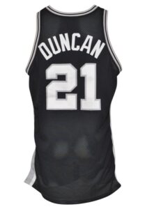 1997-98 Tim Duncan Rookie San Antonio Spurs Game-Used Road Jersey