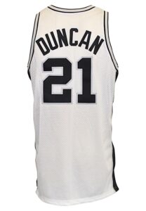 1997-98 Tim Duncan San Antonio Spurs Game-Used Rookie Home Jersey