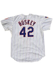 1997 Butch Huskey NY Mets Game-Used Home Jersey