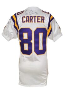 1997 Cris Carter Minnesota Vikings Game-Used & Autographed Road Jersey