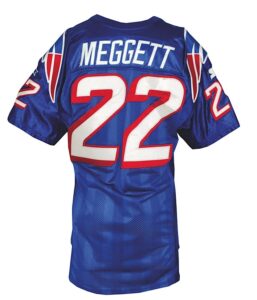 1997 Dave Meggett New England Patriots Game-Used Home Jersey