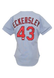 1997 Dennis Eckersley St. Louis Cardinals Game-Used & Autographed Road Jersey