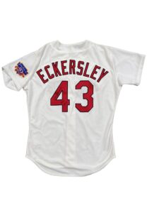 1997 Dennis Eckersley St. Louis Cardinals Game-Used & Signed Home Jersey