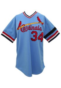 1997 Fernando Valenzuela St. Louis Cardinals Game-Issued TBTC Powder Blue Jersey