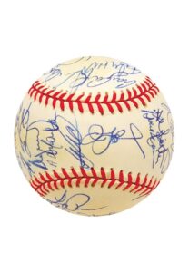 1997 Florida Marlins World Championship Team Autographed Baseball