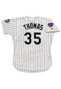 1997 Frank Thomas Chicago White Sox Game-Used & Signed Home Jersey