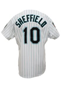 1997 Gary Sheffield Florida Marlins Game-Used Home Jersey