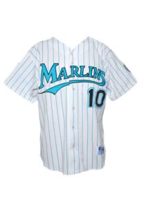 1997 Gary Sheffield Florida Marlins Game-Used Home Jersey