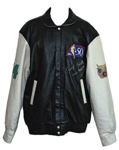 1997 George Gervin San Antonio Spurs 50 Greatest Ceremony Worn & Double Autographed Jacket