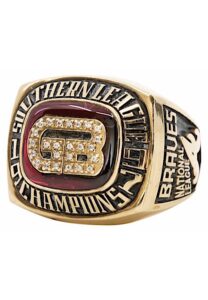 1997 Greenville Braves Southern League Champions 10K Ring