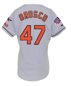 1997 Jesse Orosco Baltimore Orioles Game-Used Road Jersey