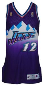 1997 John Stockton Utah Jazz Game-Used NBA Finals Road Uniform