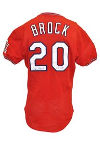 1997 Lou Brock St. Louis Cardinals Spring Training Coaches Worn & Autographed Uniform