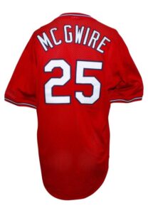 1997 Mark McGwire St. Louis Cardinals Worn BP Mesh Jersey