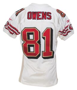 1997 Terrell Owens San Francisco 49ers Game-Used Road Jersey