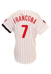 1997 Terry Francona Philadelphia Phillies Manager-Worn & Autographed Home Jersey