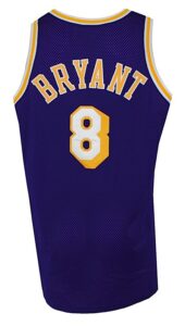 1998-1999 Kobe Bryant Los Angeles Lakers Game-Used Road Jersey