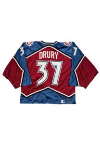 1998-99 Chris Drury Colorado Avalanche Rookie Game-Used & Autographed Jersey