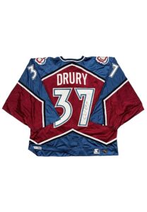 1998-99 Chris Drury Colorado Avalanche Rookie Game-Used & Autographed Jersey