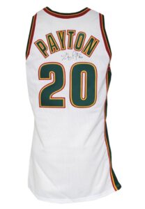 1998-99 Gary Payton Seattle SuperSonics Game-Used & Autographed Home Jersey