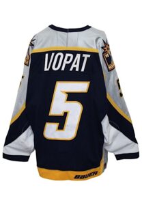 1998-99 Jan Vopat Nashville Predators Game-Used Road Jersey