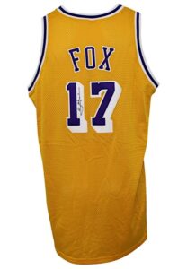 1998-99 Rick Fox Los Angeles Lakers Game-Used & Autographed Jersey