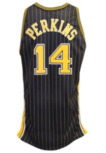 1998-99 Sam Perkins Indiana Pacers Game-Used Road Jersey 