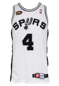 1998-99 Steve Kerr San Antonio Spurs NBA Finals Game-Used & Autographed Home Jersey