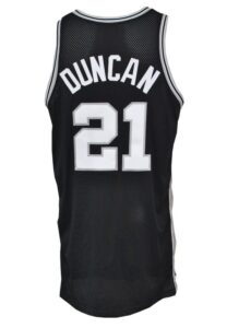 1998-99 Tim Duncan San Antonio Spurs Game-Used Road Jersey