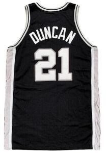 1998-99 Tim Duncan San Antonio Spurs Game-Used Road Jersey