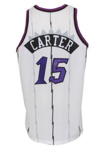 1998-99 Vince Carter Rookie Toronto Raptors Game-Used & Autographed Home Jersey