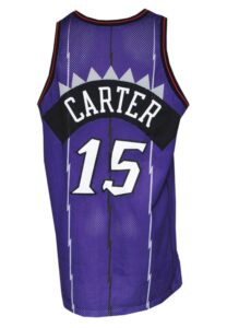 1998-99 Vince Carter Rookie Toronto Raptors Game-Used Road Jersey 