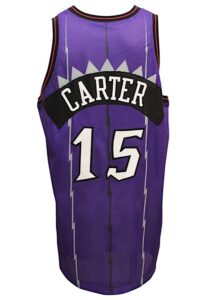 1998-99 Vince Carter Toronto Raptors Rookie Game-Used Road Jersey