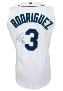 1998 Alex Rodriguez Seattle Mariners Game-Used & Autographed Home Vest