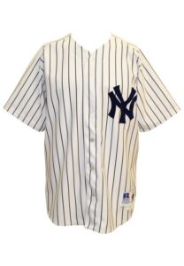 1998 Bernie Williams NY Yankees Game-Used Home Pinstripe Jersey