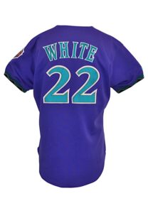 1998 Devon White Arizona Diamondbacks Game-Used Purple Alternate Jersey