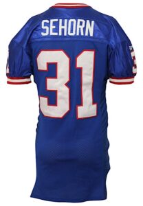 1998 Jason Sehorn New York Giants Game-Used Jersey