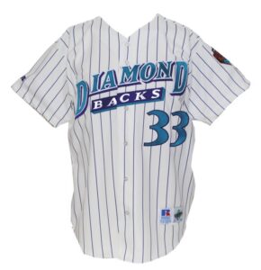 1998 Jay Bell Arizona Diamondbacks Game-Used Home Jersey & 1999 Tony Womack Arizona Diamondbacks Game-Used Home Jersey