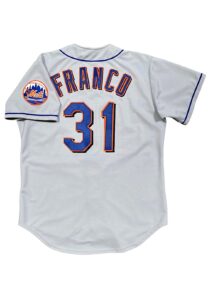 1998 John Franco New York Mets Game-Used & Signed Road Jersey