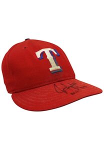 1998 Juan Gonzalez Texas Rangers Game-Used & Autographed Cap