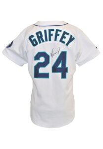 1998 Ken Griffey Jr. Seattle Mariners Game-Used & Autographed Home Jersey