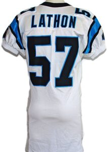 1998 Lamar Lathon Carolina Panthers Game-Used Road Jersey