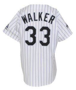 1998 Larry Walker Colorado Rockies Game-Used Home Jersey